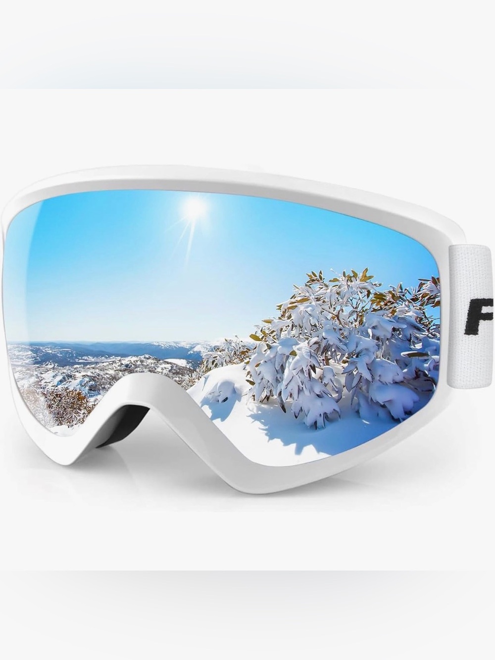 Findway Youth White Ski Goggles
